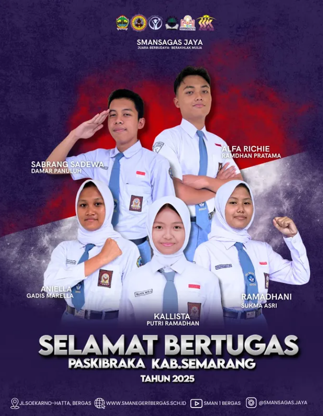 Lima Siswa SMAN 1 Bergas Terpilih sebagai Anggota Paskibraka Kabupaten Semarang 2025
