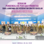 SMAN 1 Bergas Jadi Tuan Rumah Gerakan Pengendalian Penyakit Prioritas dan Launching Cek Kesehatan Gratis Sekolah
