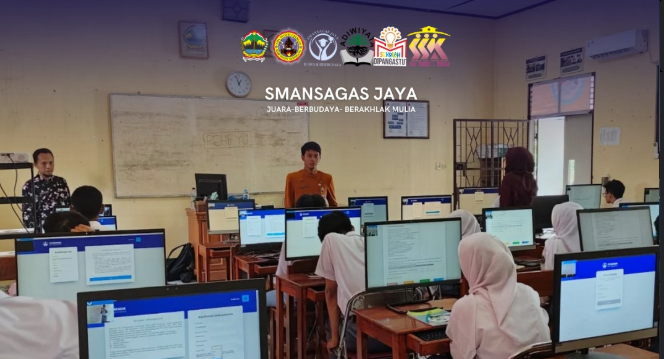 Sebagian Siswa SMAN 1 Bergas Ikuti Simulasi Tes Kompetensi Akademik (TKA)