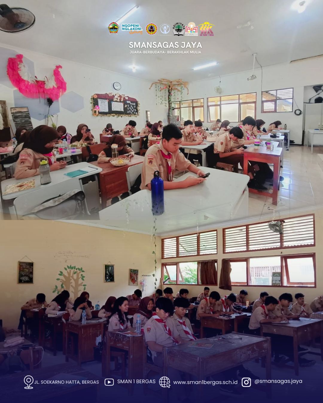 Jumat Religi SMAN 1 Bergas: Menebar Kedamaian Lewat Lantunan Ayat Suci