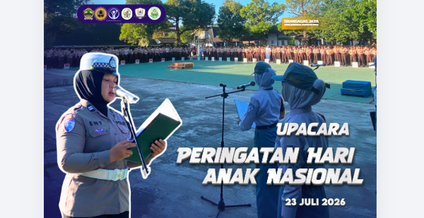 Upacara Hari Anak Nasional 2026 di SMAN 1 Bergas, Tanamkan Karakter Disiplin dan Keselamatan Berlalu Lintas