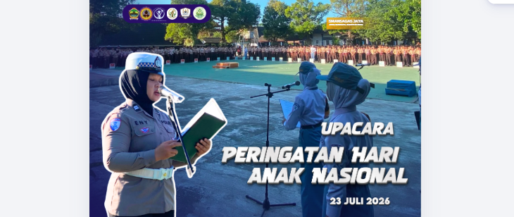 Upacara Hari Anak Nasional 2026 di SMAN 1 Bergas, Tanamkan Karakter Disiplin dan Keselamatan Berlalu Lintas
